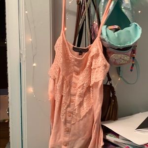 Cute blush pink laced crop